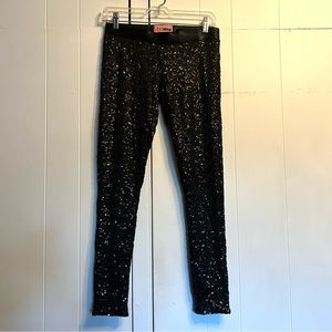 Tipsy Elves Black Sequin Leggings